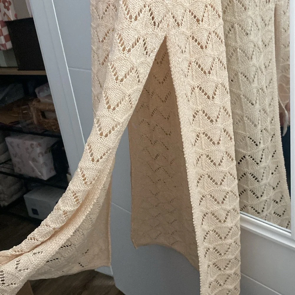 Rhythm Marketta Knit Midi Dress in Cream NWT - Picture 5 of 8